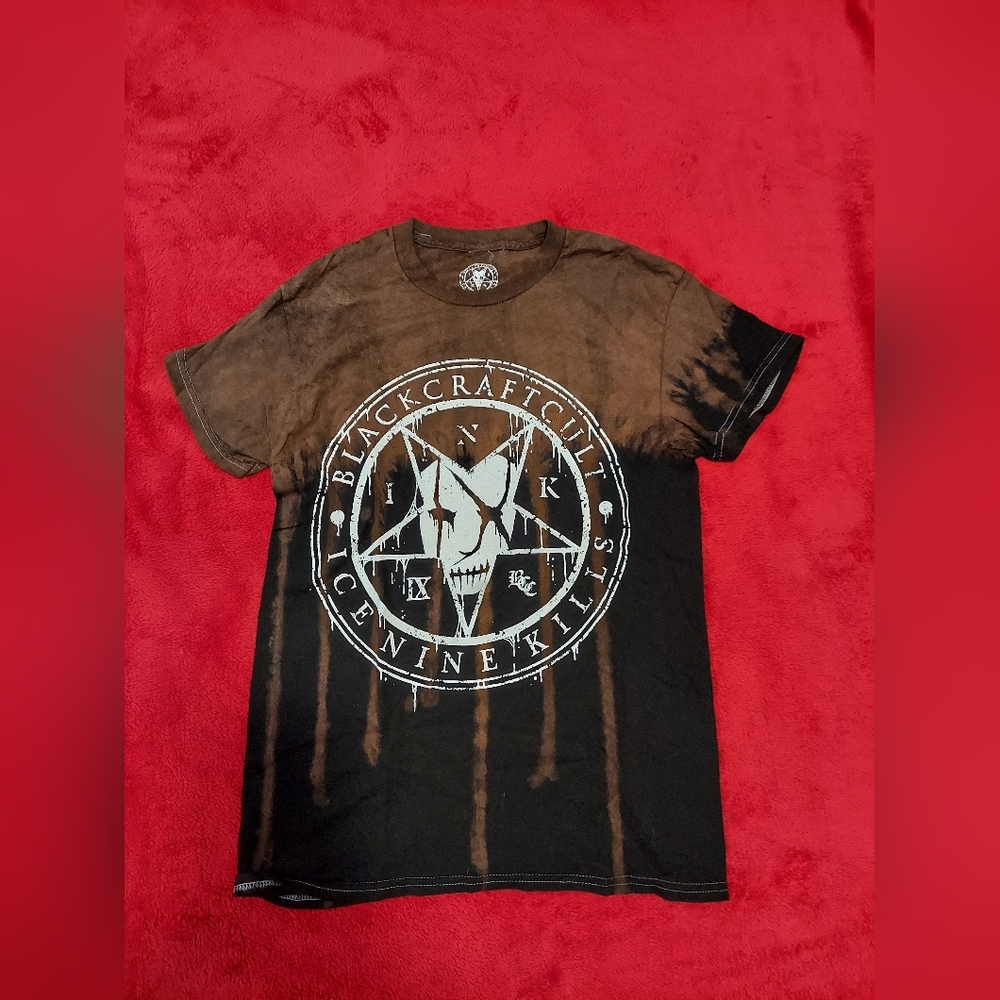 Blackcraft Cult Ice Nine Kills Collab Bleach Dye Graphic Shirt